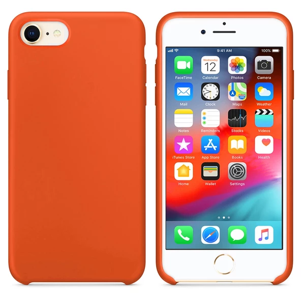 Apple iPhone 7-8 Kılıf İçi Kadife Silikon Lansman Tam Koruma - 9