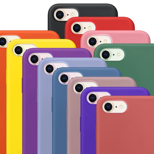 Apple iPhone 7-8 Kılıf İçi Kadife Silikon Lansman Tam Koruma