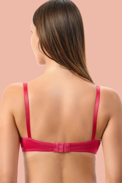 Shopidik  Kırmızı Dolgusuz Mikro Tek Sütyen - 2
