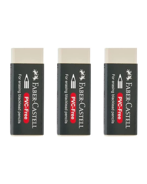 Faber Castel Büyük Silgi Beyaz PVC Free 3 lü 188539