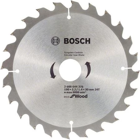 Bosch Eco For Wood Ahşap Daire Testere 190x2.2/1.4x30mm 24 Diş