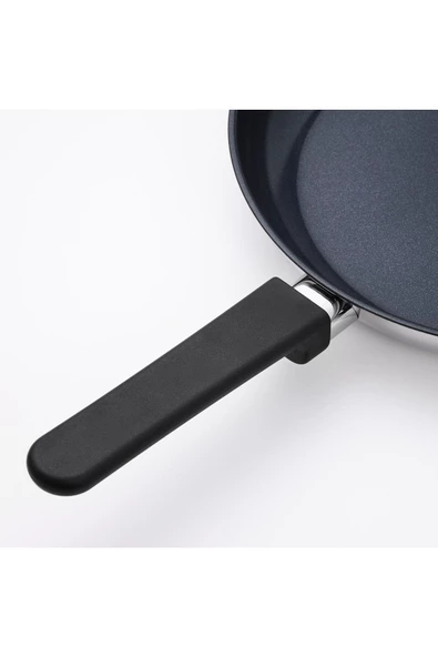 IKEA MIDDAGSMAT 28 CM KIZARTMA TAVASI YAPIŞMAZ SOL-JEL SERAMİK KAPLAMA PASLANMAZ ÇELİK - 2