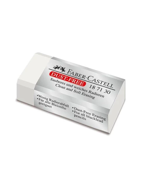 Faber Castell Dust Free Küçük Silgi Beyaz 6 lı 187130 - 2