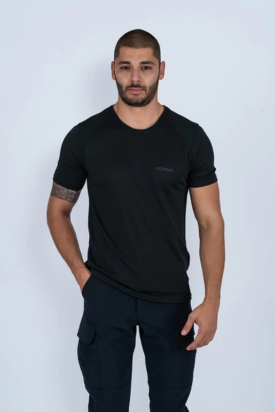 Combat Tactical Outdoor Tişört Günlük Sıfır Yaka Sporcu Erkek Tişörtü T-Shirf - 807 JKR - Resim 12