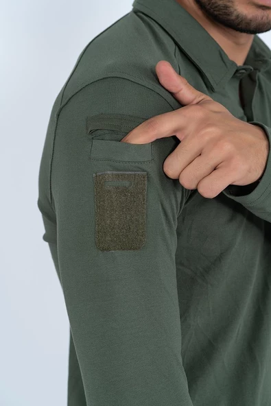 Combat Tactical Outdoor Taktik Tişört Lacost Polo Gömlek Yaka T-Shırt - 802 U.Kol Pıke - 9