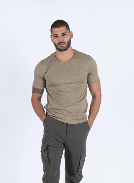 Combat Tactical Outdoor Tişört Günlük Sıfır Yaka Sporcu Erkek Tişörtü T-Shirf - 807 Ygm - Resim 6