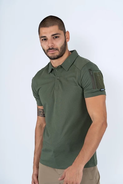 Combat Tactical Outdoor  Tişört Günlük Polo Yaka Tişörtü T-Shirf - 802 - 7