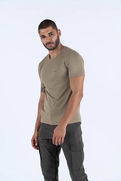 Combat Tactical Outdoor Tişört Günlük Sıfır Yaka Sporcu Erkek Tişörtü T-Shirf - 807 Ygm - Resim 2