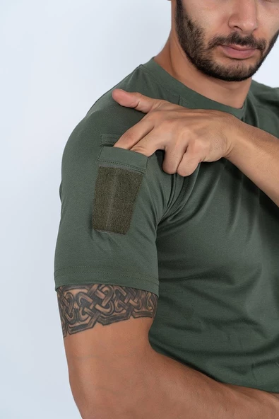 Combat Tactikal taktik tişört yuvarlak bisiklet yaka tişört outdoor T-shirt- 801 PİKE - Resim 7