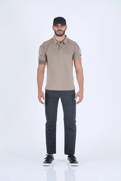 Combat Tactical Outdoor  Tişört Günlük Polo Yaka Tişörtü T-Shirf - 802 - Resim 7