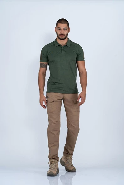 Combat Tactical Outdoor  Tişört Günlük Polo Yaka Tişörtü T-Shirf - 802 - 6