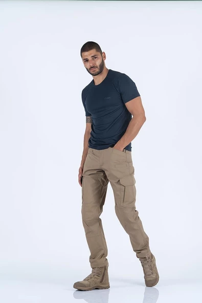 Combat Tactical Outdoor Tişört Günlük Sıfır Yaka Sporcu Erkek Tişörtü T-Shirf - 807 Ygm - 10