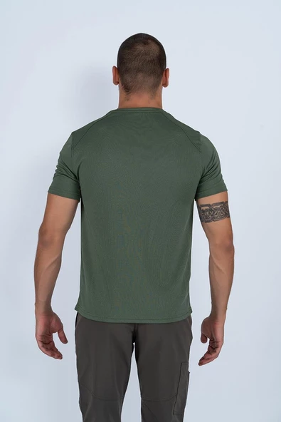 Combat Tactical Outdoor Tişört Günlük Sıfır Yaka Sporcu Erkek Tişörtü T-Shirf - 807 Ygm - Resim 3