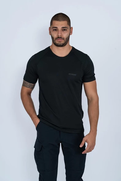 Combat Tactical Outdoor Tişört Günlük Sıfır Yaka Sporcu Erkek Tişörtü T-Shirf - 807 JKR - Resim 2