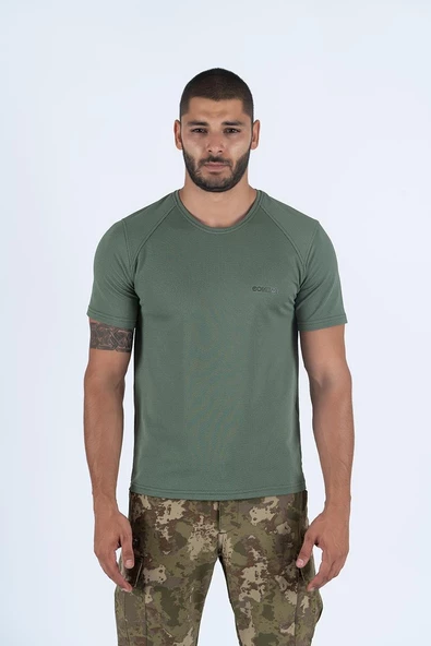 Combat Tactical Outdoor Tişört Günlük Sıfır Yaka Sporcu T-Shirf - 807