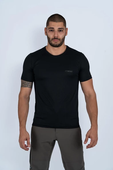 Combat Tactical Outdoor Tişört Günlük Sıfır Yaka Sporcu Erkek Tişörtü T-Shirf - 807 Ygm - 7
