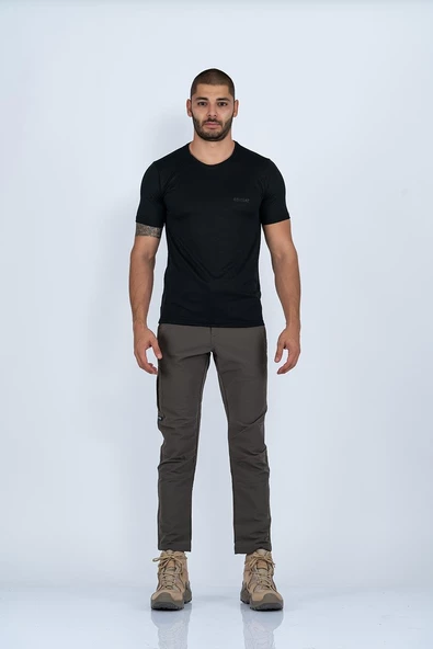 Combat Tactical Outdoor Tişört Günlük Sıfır Yaka Sporcu Erkek Tişörtü T-Shirf - 807 Ygm - 5