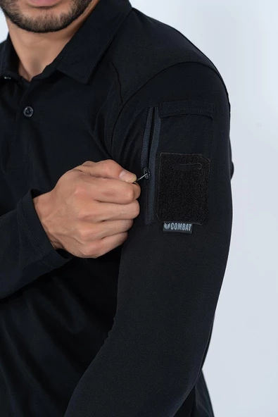 Combat Tactical Outdoor Taktik Tişört Lacost Polo Gömlek Yaka T-Shırt - 802 U.Kol Pıke - Resim 5