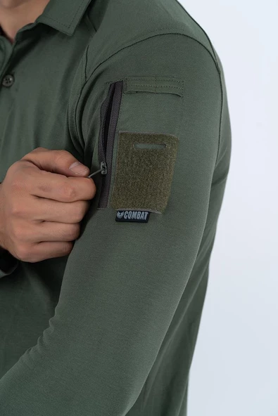 Combat Tactical Outdoor Taktik Tişört Lacost Polo Gömlek Yaka T-Shırt - 802 U.Kol Pıke - 10