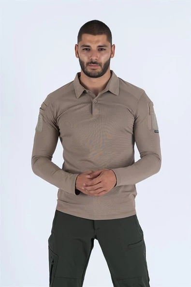 Combat Tactical Outdoor Taktik Tişört Lacost Polo Gömlek Yaka T-Shırt - 802 U.Kol Pıke - Resim 9