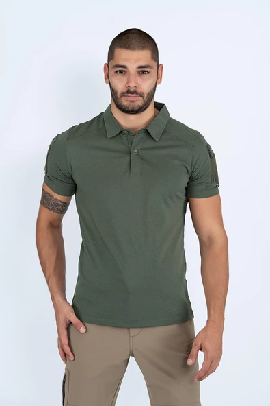 Combat Tactical Outdoor  Tişört Günlük Polo Yaka Tişörtü T-Shirf - 802 - 2