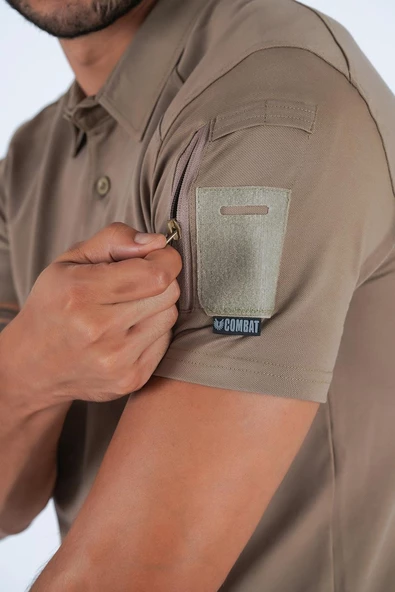 Combat Tactical Outdoor  Tişört Günlük Polo Yaka Tişörtü T-Shirf - 802 - Resim 10
