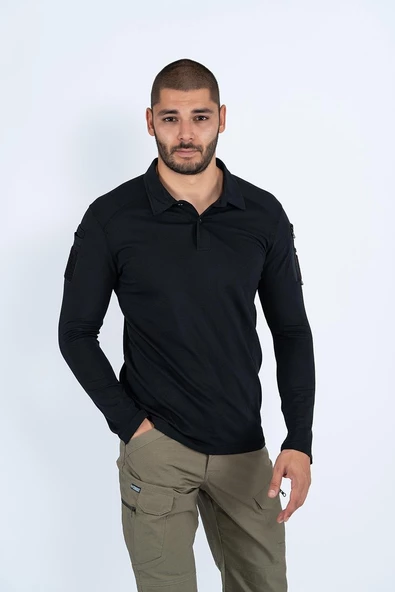 Combat Tactical Outdoor Taktik Tişört Lacost Polo Gömlek Yaka T-Shırt - 802 U.Kol Pıke - Resim 10