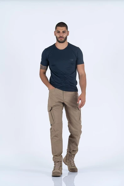 Combat Tactical Outdoor Tişört Günlük Sıfır Yaka Sporcu Erkek Tişörtü T-Shirf - 807 Ygm - 11