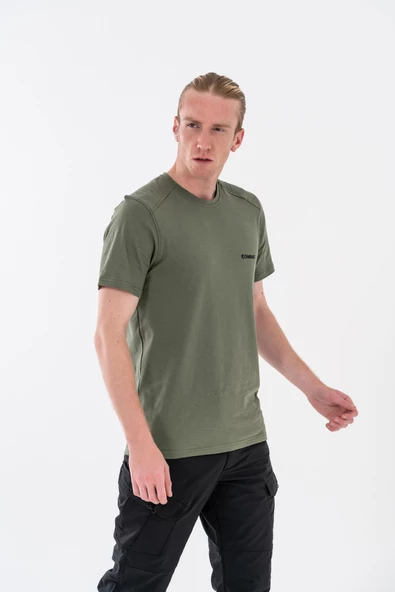 Combat Tactical Outdoor Tişört Günlük Sıfır Yaka Erkek Tişörtü Basıc T-Shirf- 807 Org - 12