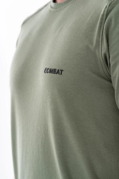 Combat Tactical Outdoor Tişört Günlük Sıfır Yaka Erkek Tişörtü Basıc T-Shirf- 807 Org - 10