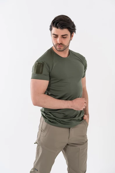 Bikatex Tactical Taktik Tişört Yuvarlak Bisiklet Yaka Tişört Outdoor T-Shirt - 801 - Resim 2