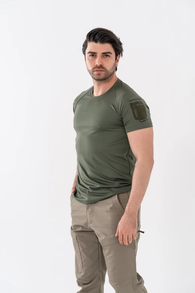 Bikatex Tactical Taktik Tişört Yuvarlak Bisiklet Yaka Tişört Outdoor T-Shirt - 801 - Resim 3