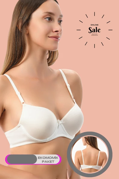 Shopidik  Günlük Dolgusuz 2 Li Mikro Sütyen - 3