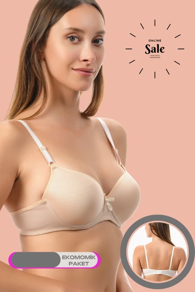 Shopidik  Günlük Dolgusuz 2 Li Mikro Sütyen - 5