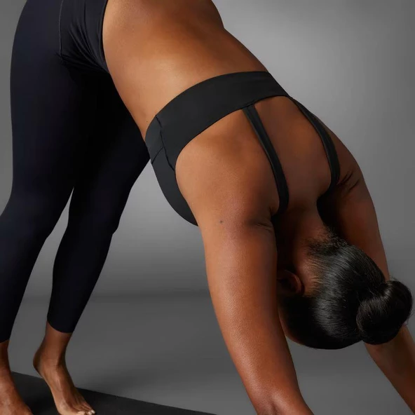 ADIDAS IQ3368 All Me Luxe Medium-Support Siyah Sporcu Sütyeni - 10