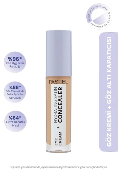 Pastel Eye Cream Hydrating Satin Concealer - Göz Kremi Göz Altı Kapatıcısı 66 Deep Medium4,3 ml