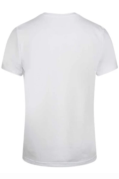 2AS VICTOR Erkek Viloft V Yaka Erkek Tişört Beyaz 2ASVICMFBSS24 - Resim 2