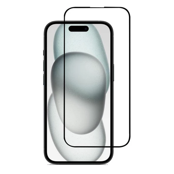 iPhone 15 Ekran Koruyucu 9D Kırılmaz Cam Tam Kaplayan 9018000001775