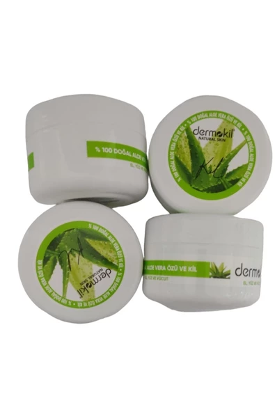 Dermokil %100 Doğal Aloe Vera Özü Ve Kil El Yüz Ve Vucut Kremi Set Halıinde 4 Adet(300*4:1200 Ml) - 3