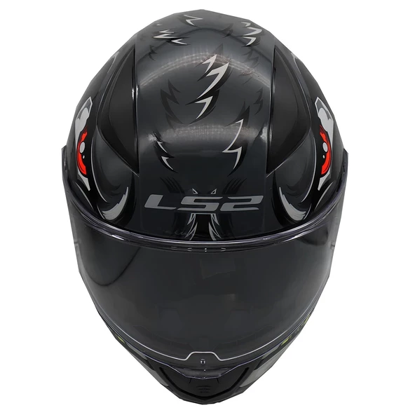 LS2 RRAPID 2 SPOX GRİ-KIRMIZI KASK - 3