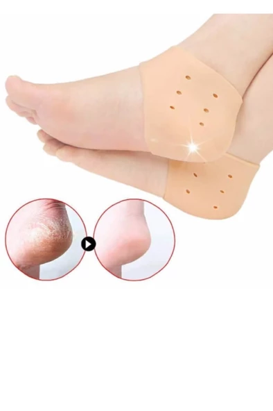 3'lü Ayak Bacak Kil Peeling Bakım Maske Silikon Topuk Çorabı Çatlak Topuk Dikeni Önleyici Gömlek - 2