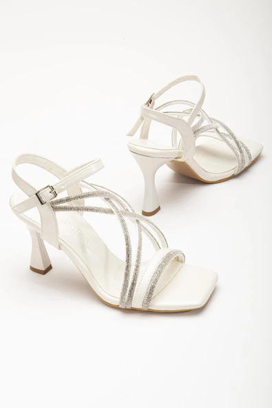 Tek Bant ve Bilek Taşlı Sedef Kadın Abiye Ayakkabı ürün görseli