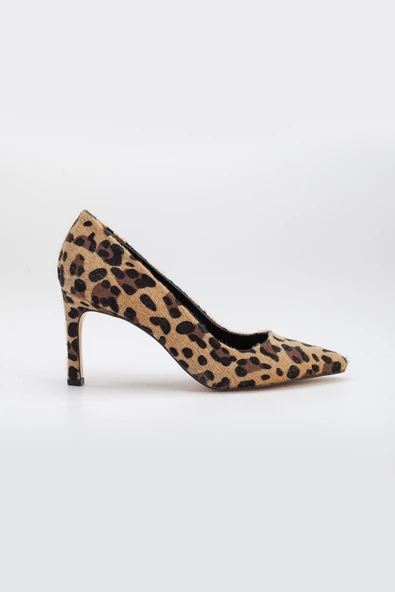 Leopar Desen Düz Model Kadın İnce Topuklu Stiletto - 3