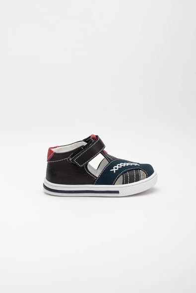Şirinbebe Şiringenç Saraçlı Model Lacivert Erkek ilkadım Bebek Çocuk Ayakkabı Sandalet - Resim 5