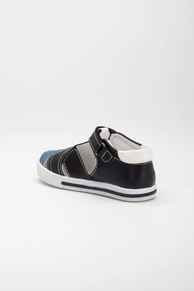 Şirinbebe Şiringenç Saraçlı Model Mavi Erkek ilkadım Bebek Çocuk Ayakkabı Sandalet - 4