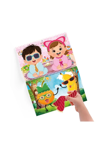 Tükenmeyen Sticker Kitabım - Eğlenceli Yüzler (100+ Tekrar Tekrar Kullanılabilen Sticker) - 2