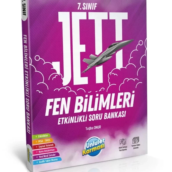 ÜNLÜLER KARMASI 7.SINIF JETT FEN BİLİMLERİ ETKİNLİKLİ SORU BANKASI