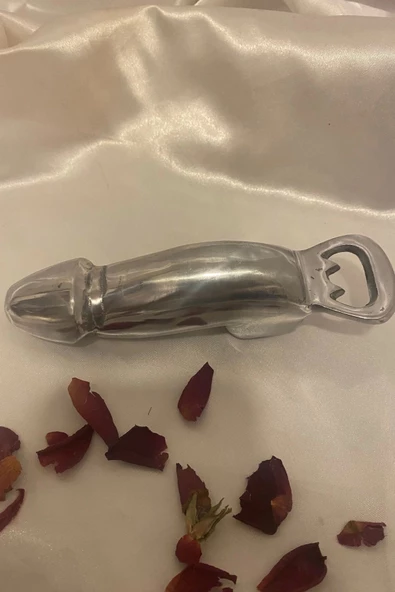 Şişe Açacak Peni s Objeli Küçük Boy Metal Krom Kaplama Bira Gazoz Açacağı - 5