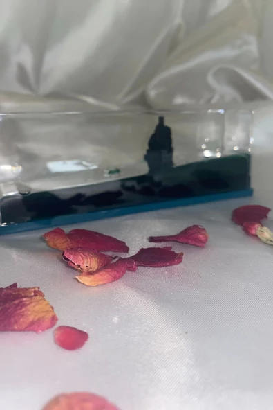 Batmayan Gemi Karayip Korsanları Siyah İnci Akvaryum İçinde Lüks Hediyelik 14x5x4 cm - Resim 5