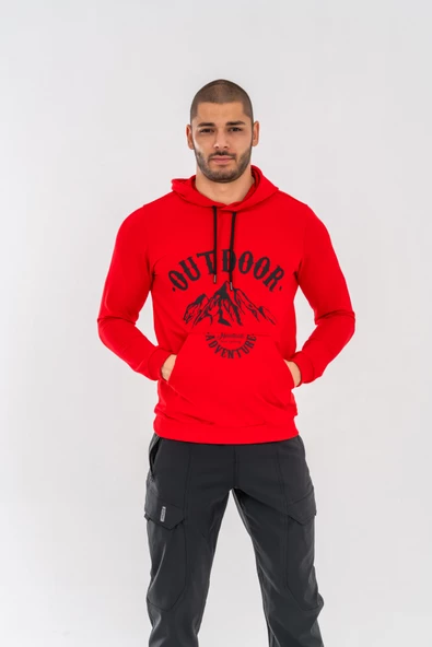 Combat Tactical Outdoor Tactik Baskılı Uzun Kol Sıfır Yaka Tişört Bisiklet Yaka Günlük Basic Sweatshirt - 904 - Kırmızı - 10